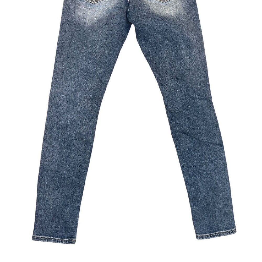 Miss Me Skinny Jeans Womens 25 27 Light Wash Stretch Whiskering Distressed - Picture 7 of 8